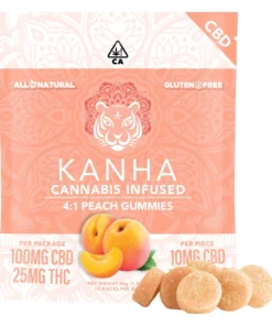 KANHA Cannabis Infused 4:1 Peach Gummies| 100mg